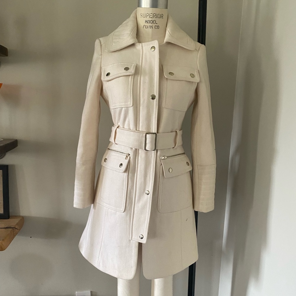BEBE- Over Coat- Wool exterior